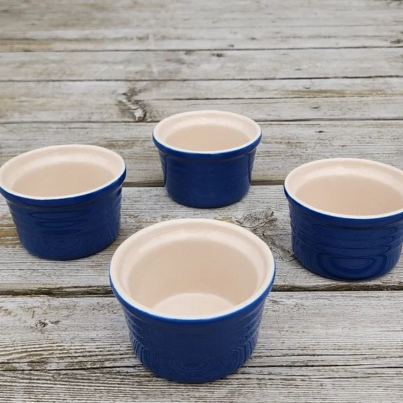 4 Le Creuset Stackable Ramekins Blueberry Color - Picture 3 of 16